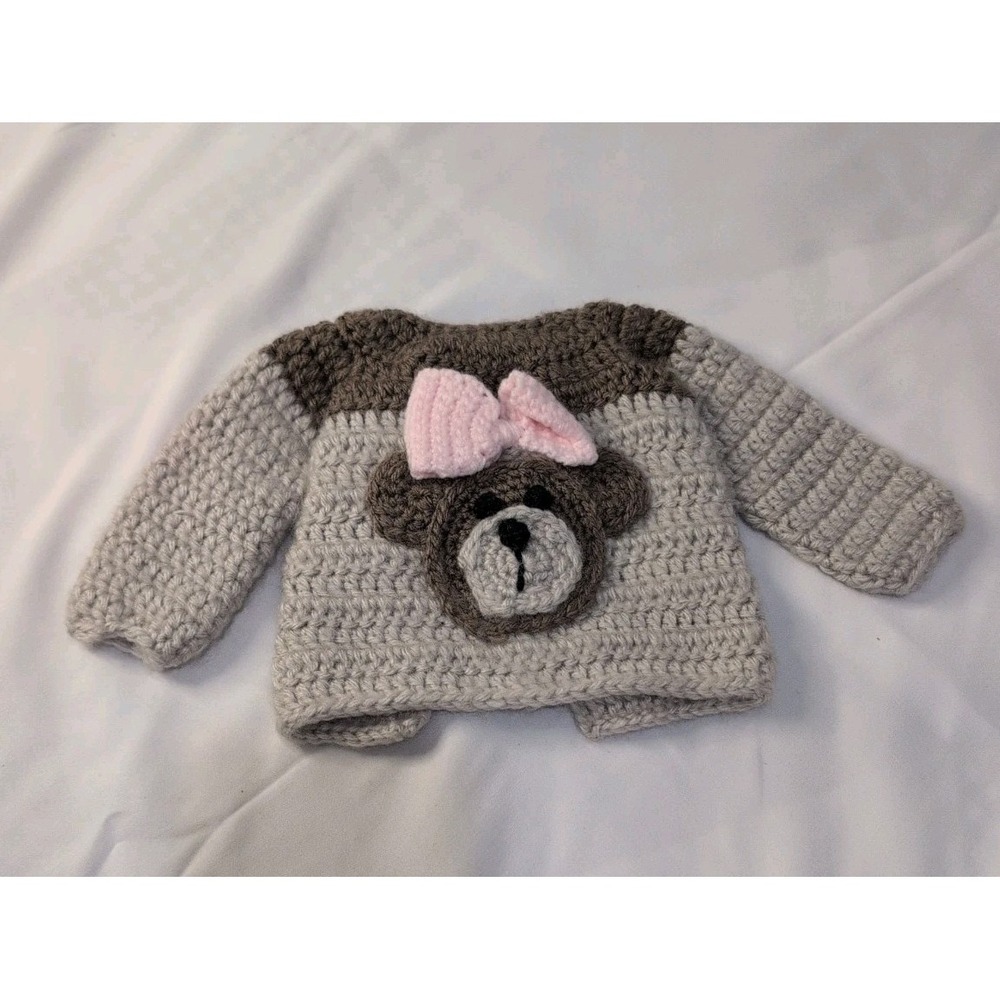 Knitted Crochet Doll Or Teddy Bear Sweater Handmade